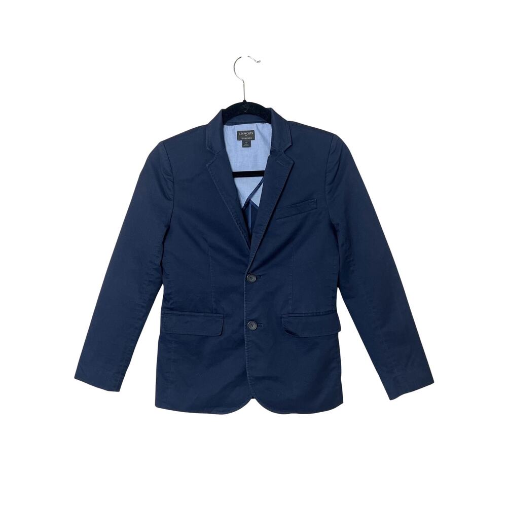 J. Crew Boys Thompson Blazer Suit Jacket Flex Chino Navy Blue Size 12